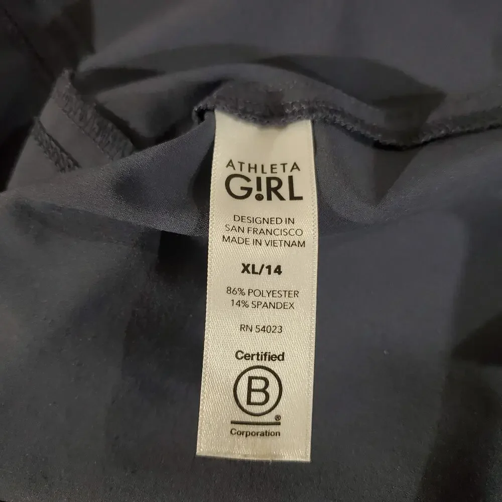 Athleta Girl All For One Dress Size XL/14 Sleeveless Racerback Tie Waist Pockets